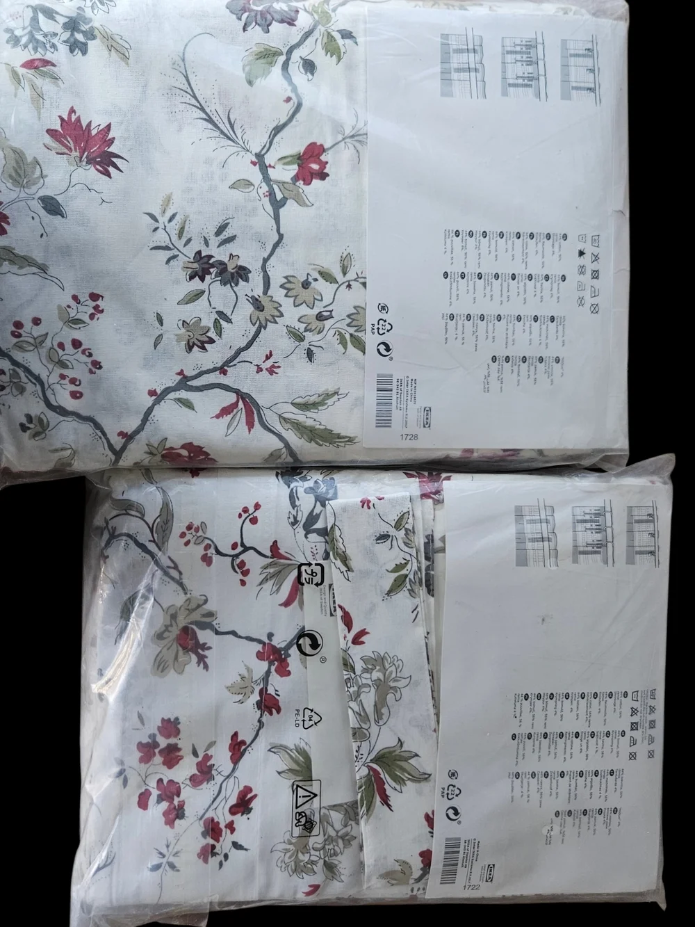 NEW IKEA INGMARIE Floral 4pc 57